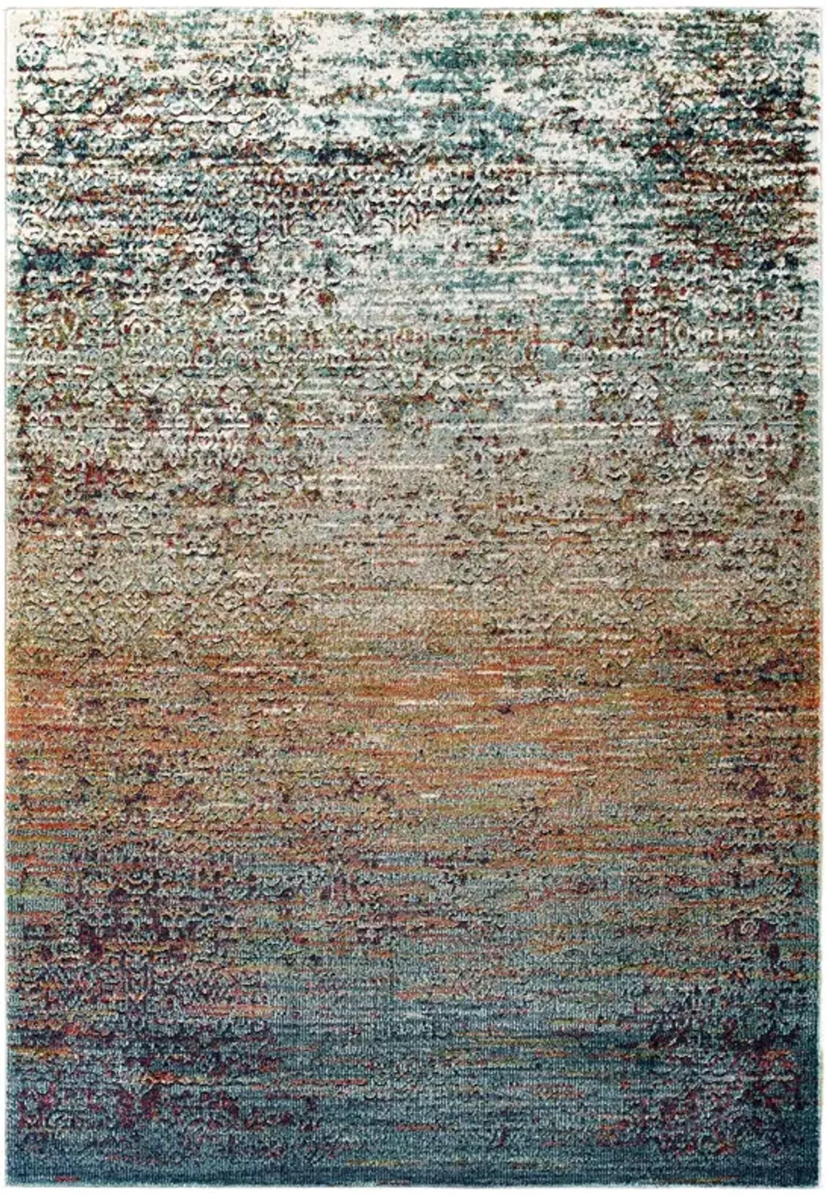 Tribute Jacinda Rustic Distressed Vintage Lattice 5x8 Area Rug