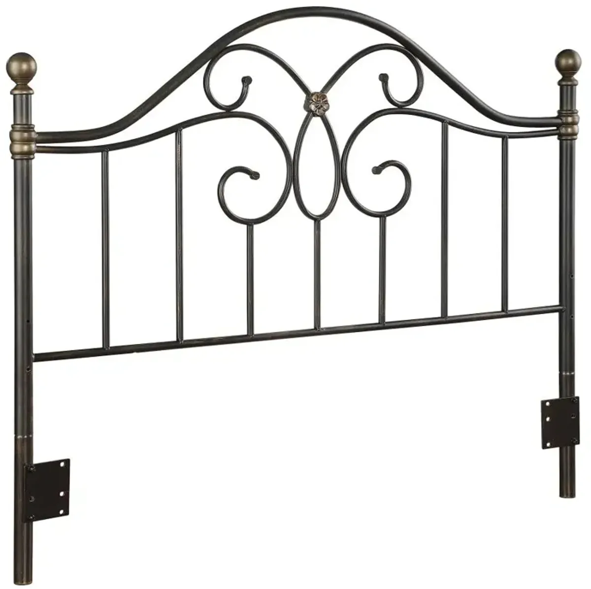 Bailey Queen / Full Metal Headboard Black and Bronze