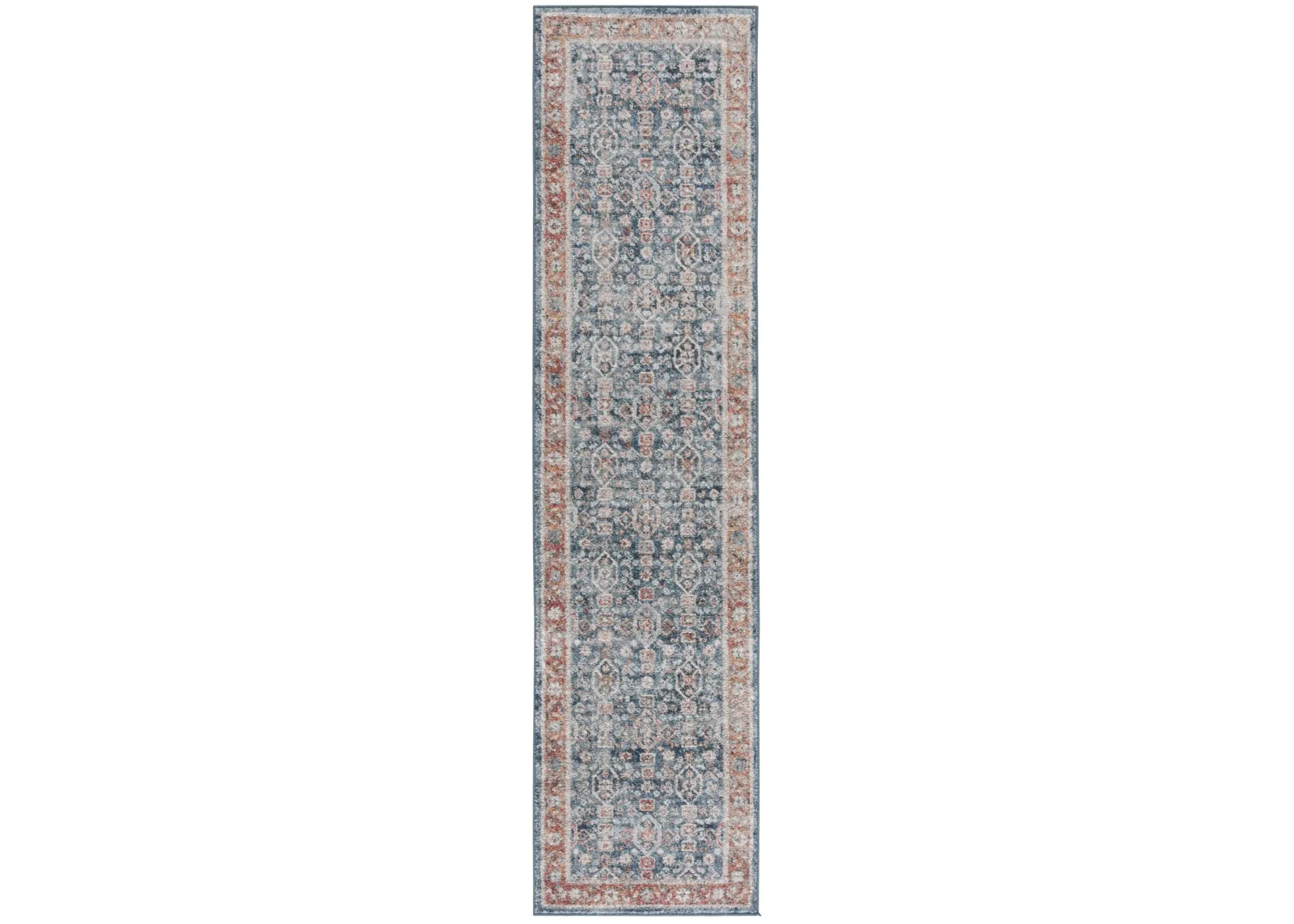 VINTAGE TABRIZ 202 BLUE  2' x 8' Runner Rug