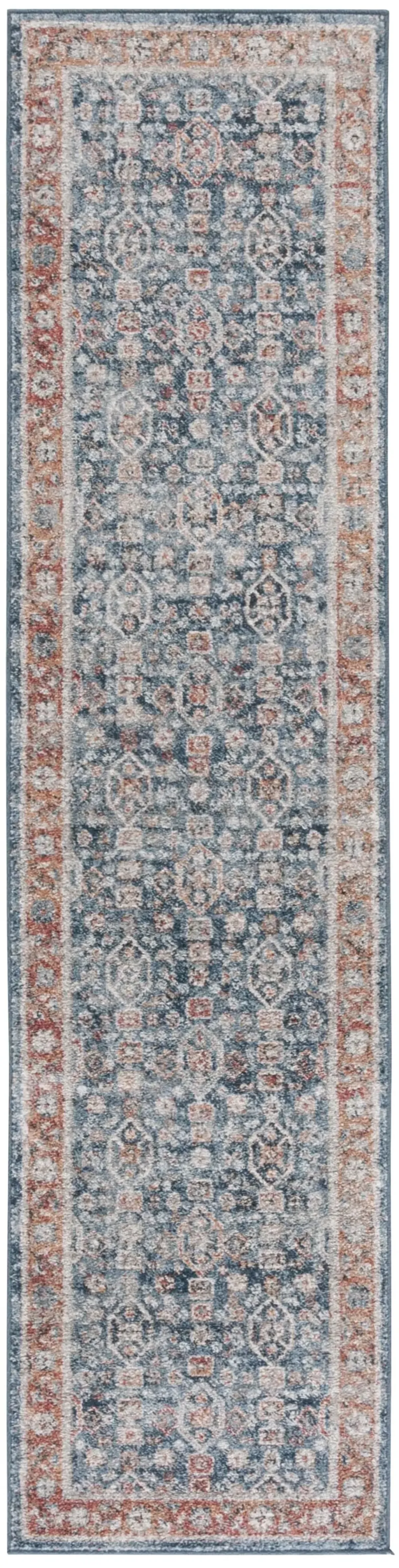 VINTAGE TABRIZ 202 BLUE  2' x 8' Runner Rug