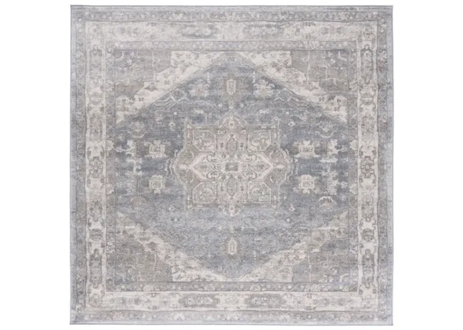 Brentwood 852 Grey / Beige 6'-7" X 6'-7" Square Square Powerloomed Rug