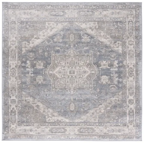 Brentwood 852 Grey / Beige 6'-7" X 6'-7" Square Square Powerloomed Rug