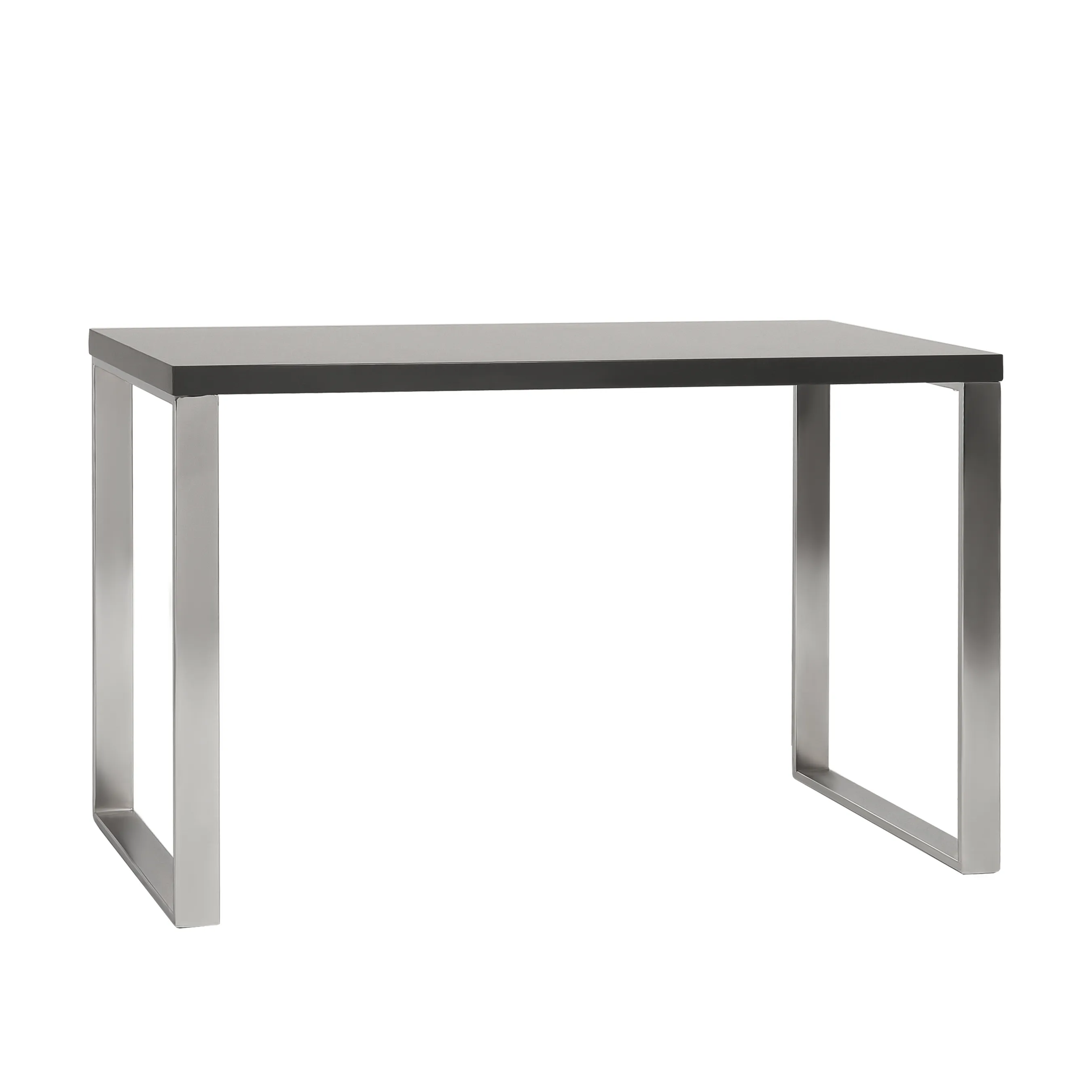 Dillon Desk in Gray with Polished Stainless Steel Base