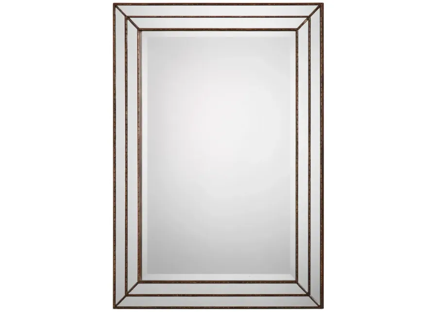 Biloxi Bronze Grooved Wall Mirror