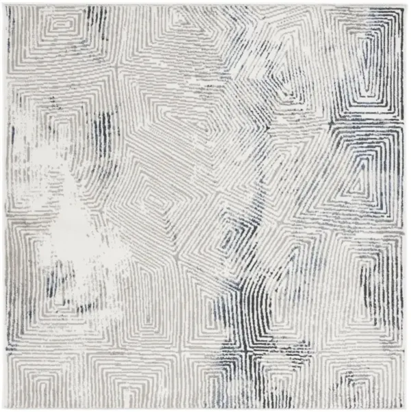 PYRAMID 249 IVORY GREY  6'-7' x 6'-7' Square Square Rug