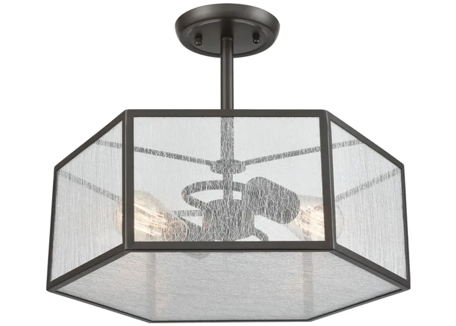 Spencer 14" Wide 2-Light Semi Flush Mount - Oil Rubbed Bronze