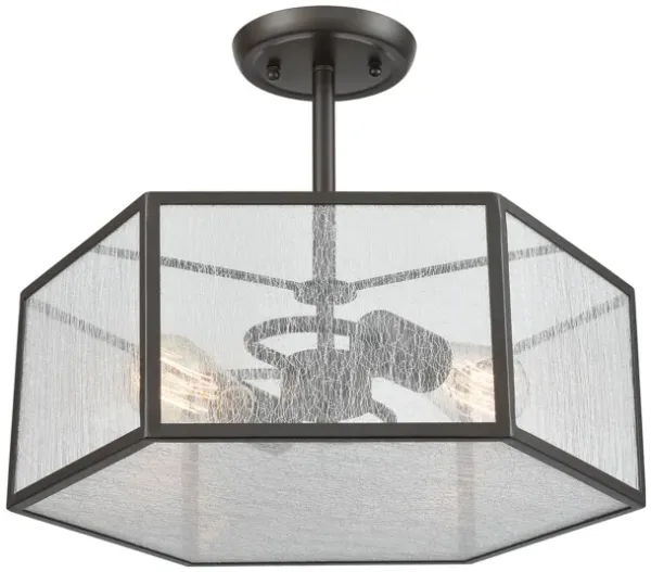 Spencer 14" Wide 2-Light Semi Flush Mount - Oil Rubbed Bronze