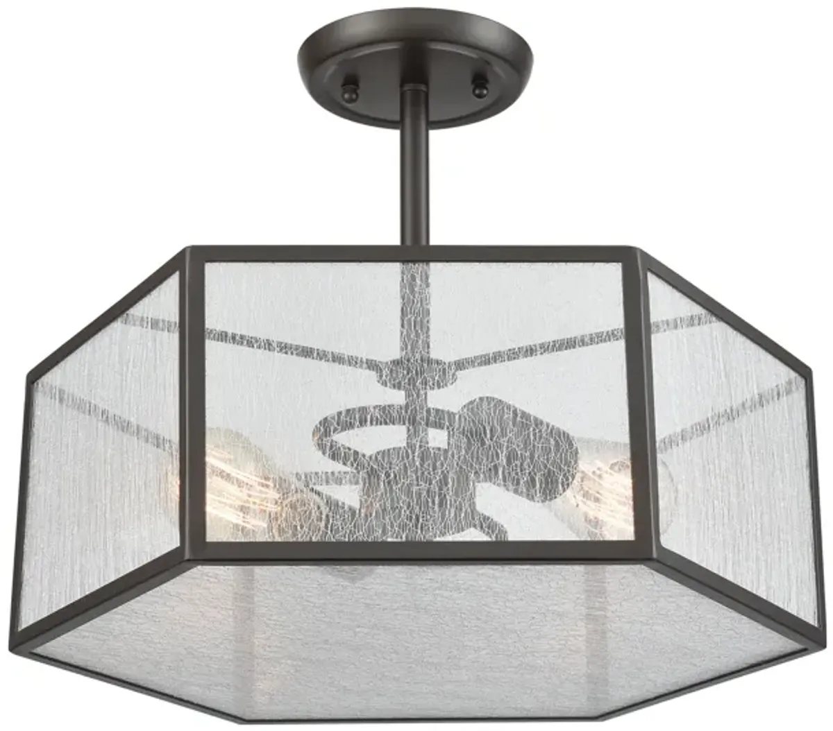 Spencer 14" Wide 2-Light Semi Flush Mount - Oil Rubbed Bronze