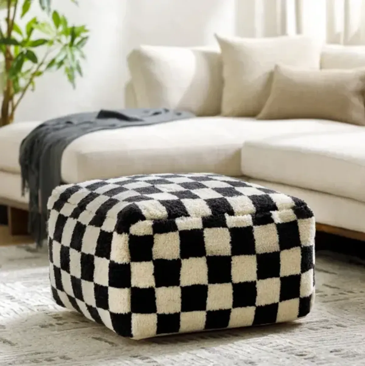 Lukas LKPF-002 14"H x 24"W x 24"D Pouf