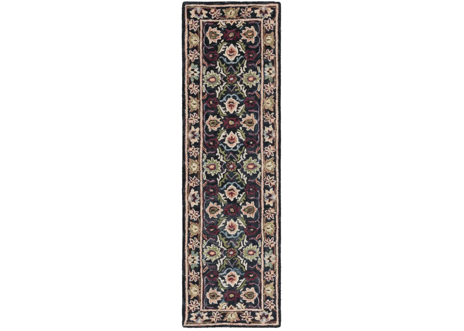 BLOSSOM 691 BLACK  2'-3' x 8' Runner Rug