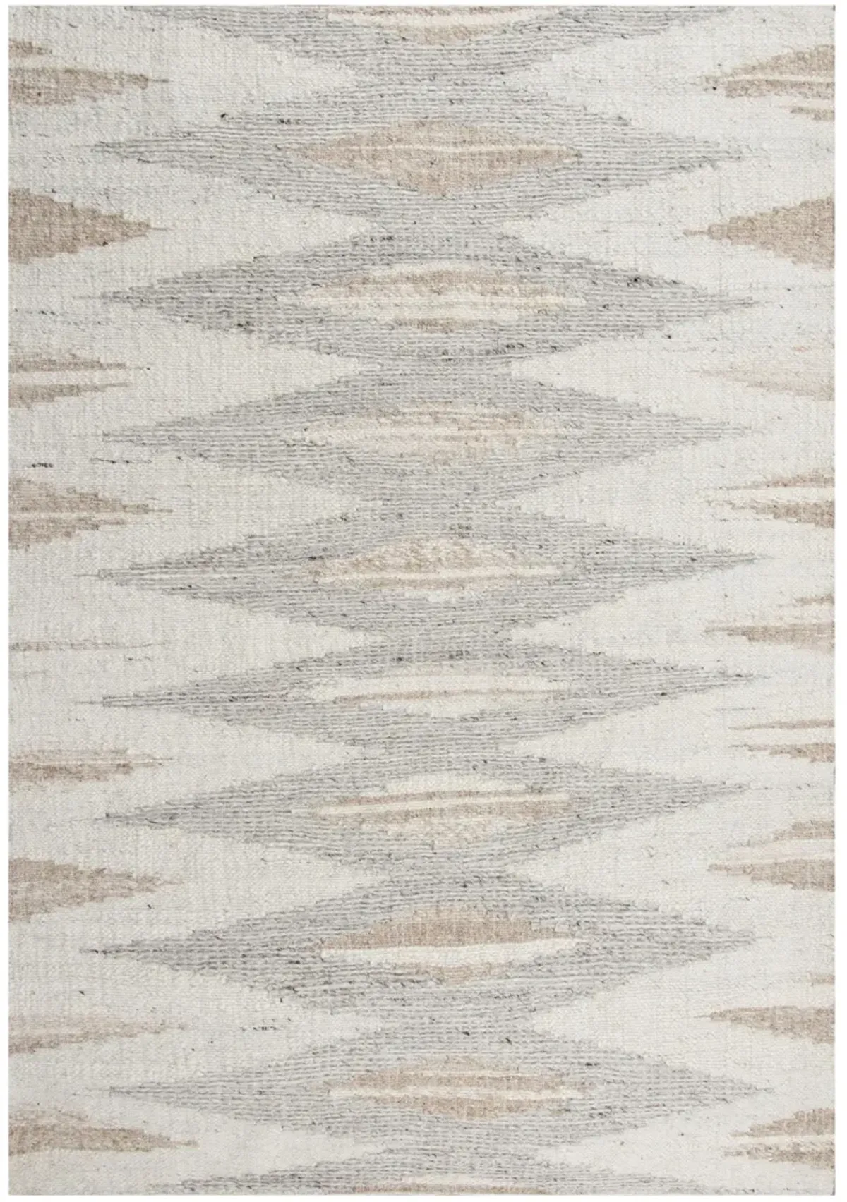 Nova Beige/Ivory  Hand Spun Wool/Cotton 5' x 7'6" Rectangle Rug