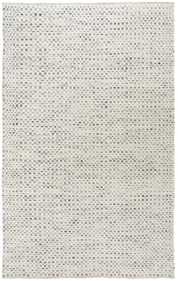 Windsor Gray Basket weave Wool 5' x 7'6" Rectangle Rug