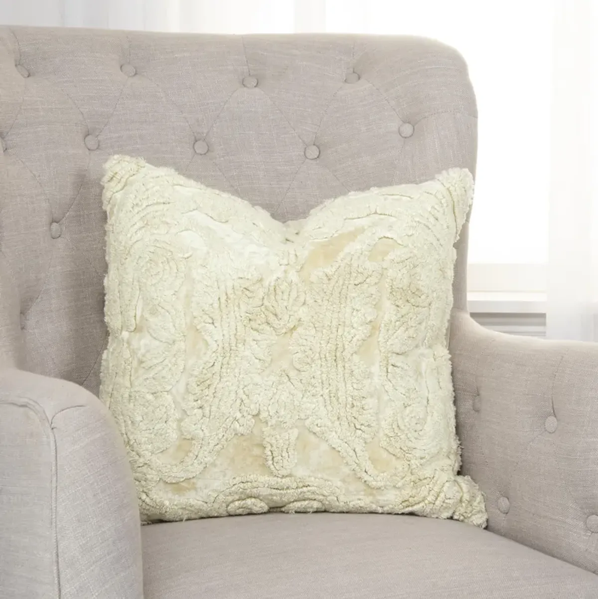 Butterfly Ivory Pillow