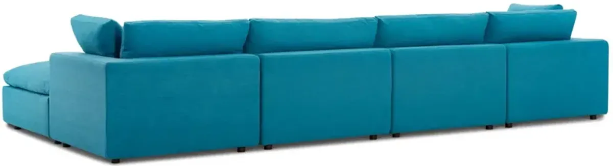 Commix Down Filled Overstuffed 5 Piece Sectional Sofa Set