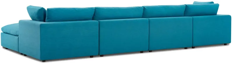 Commix Down Filled Overstuffed 5 Piece Sectional Sofa Set