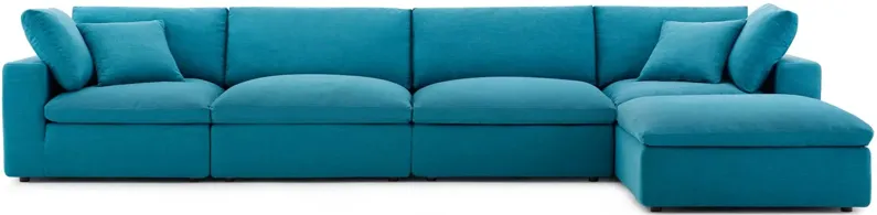 Commix Down Filled Overstuffed 5 Piece Sectional Sofa Set