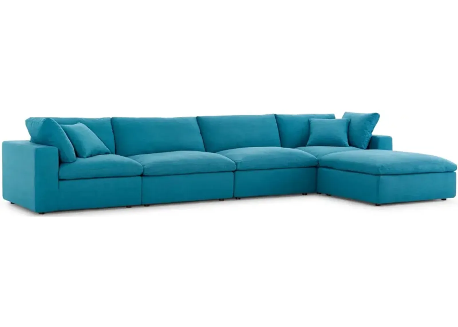 Commix Down Filled Overstuffed 5 Piece Sectional Sofa Set