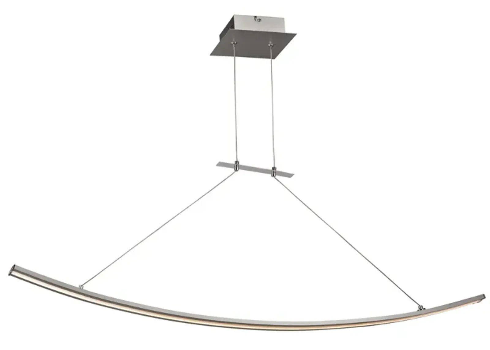 Bow 3" Wide 1-Light Linear Chandelier - Aluminum