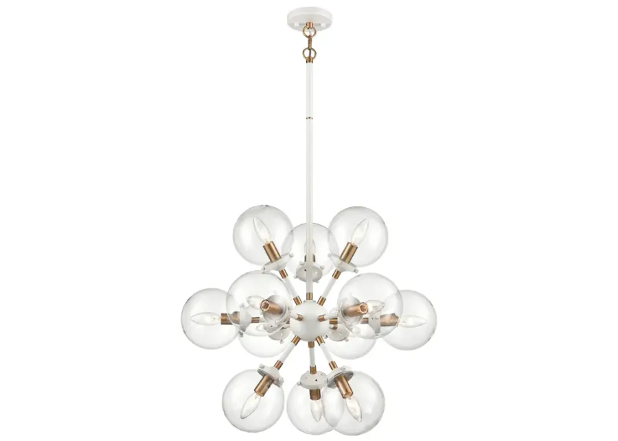 Boudreaux 25" Wide 12-Light Chandelier - Matte White