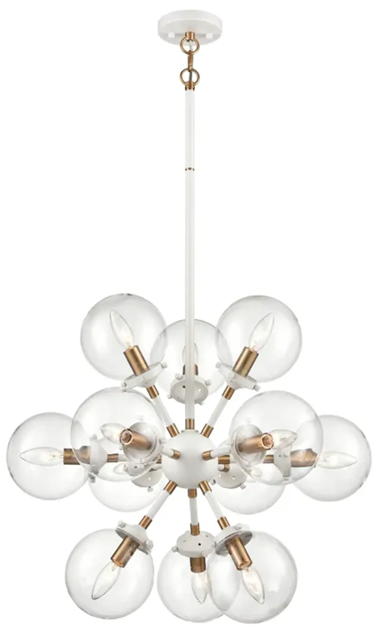 Boudreaux 25" Wide 12-Light Chandelier - Matte White