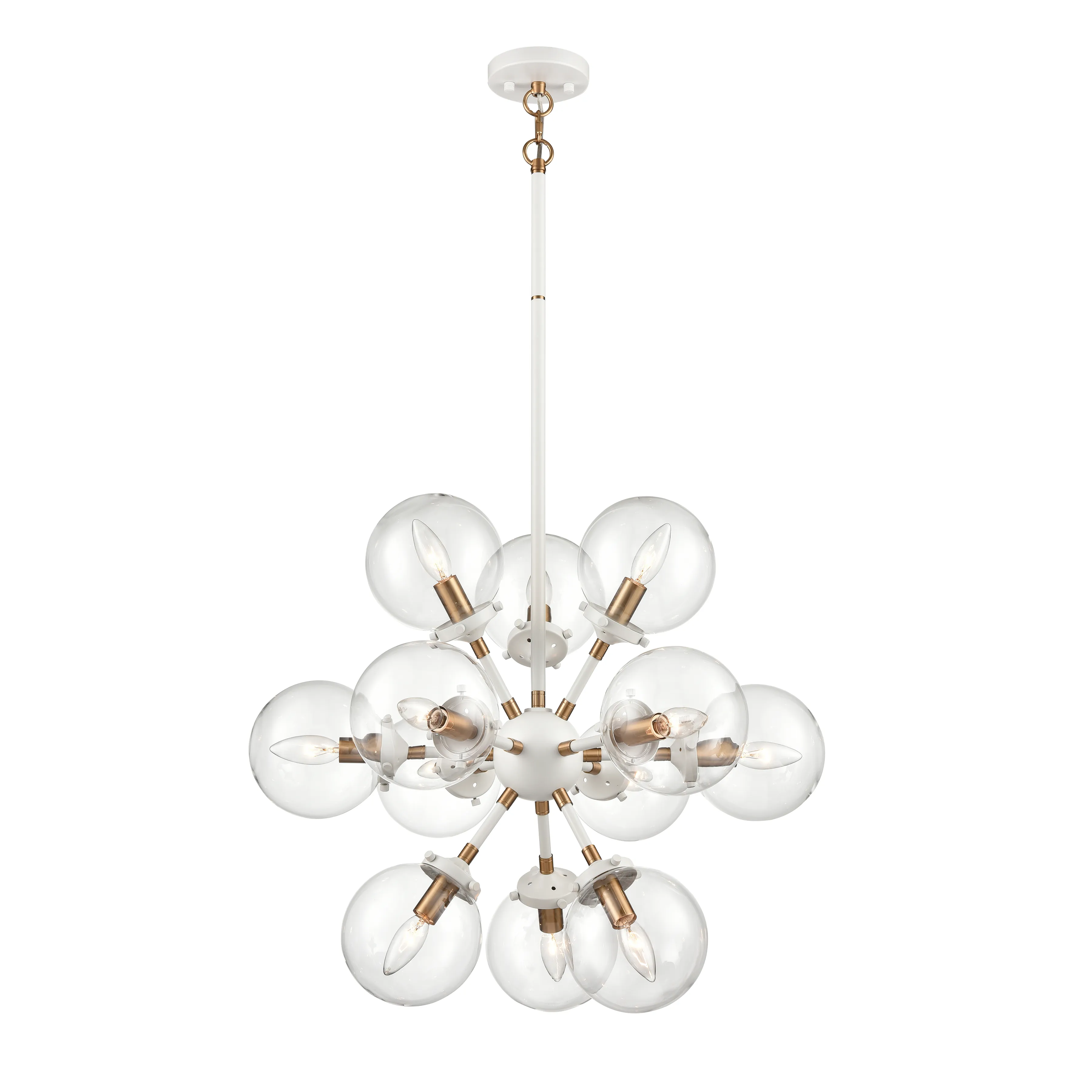 Boudreaux 25" Wide 12-Light Chandelier - Matte White