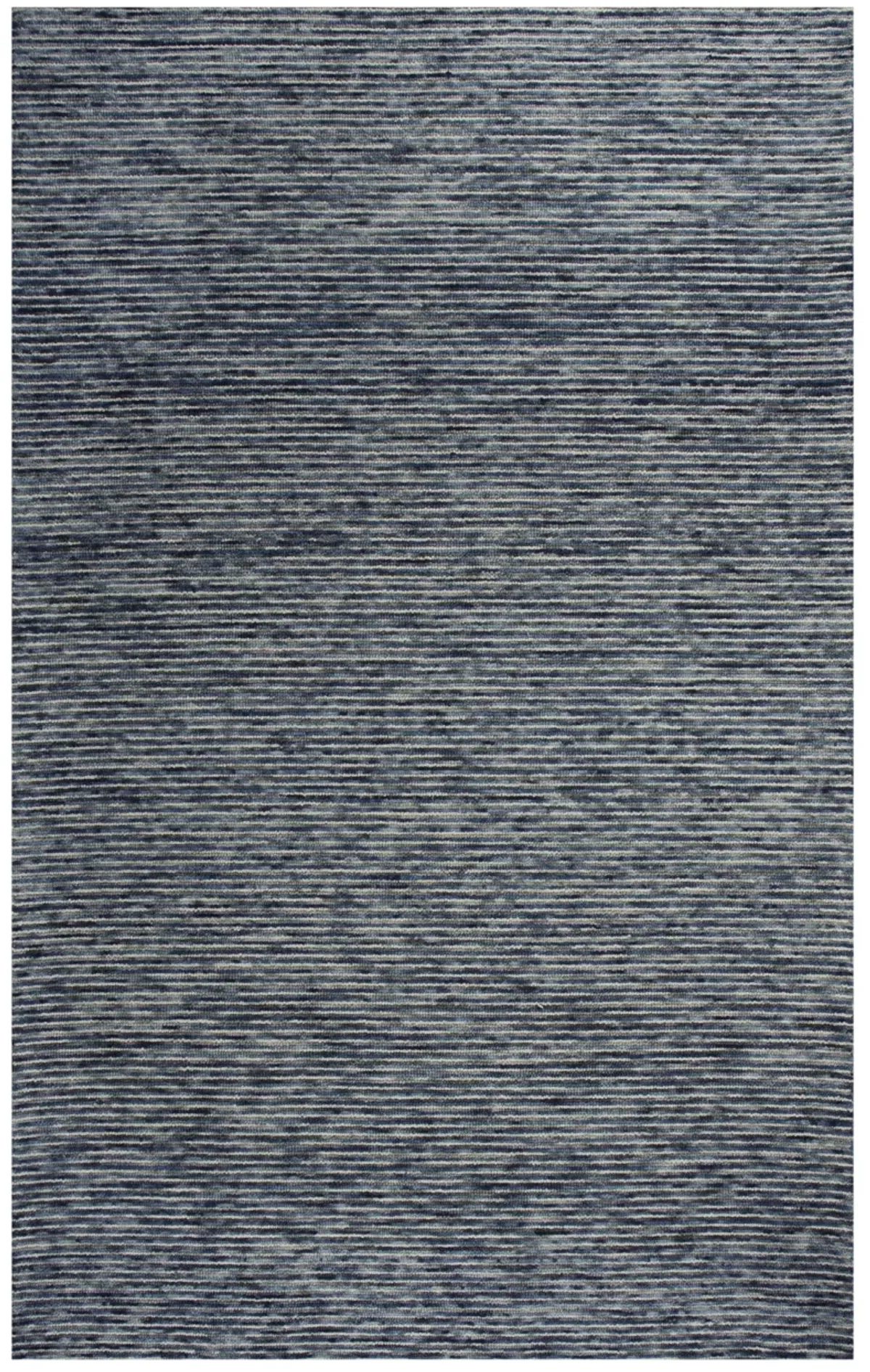 Berkshire Blue stripes Wool 5' x 7'6" Rectangle Rug