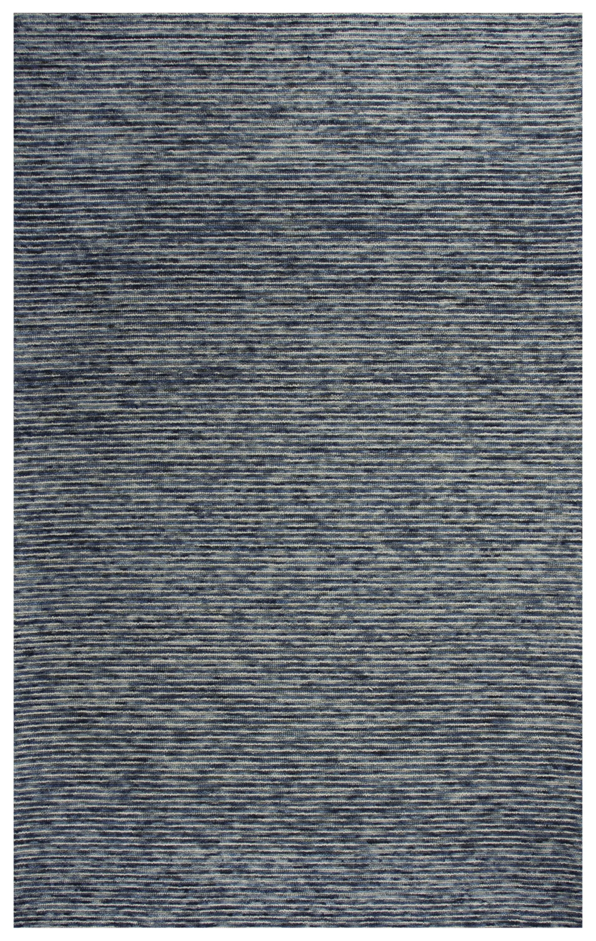 Berkshire Blue stripes Wool 5' x 7'6" Rectangle Rug