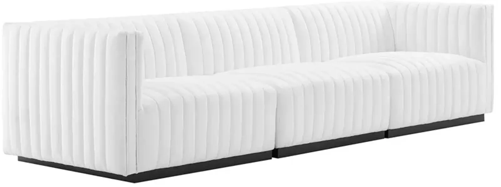 Conjure Channel Tufted Upholstered Fabric Sofa