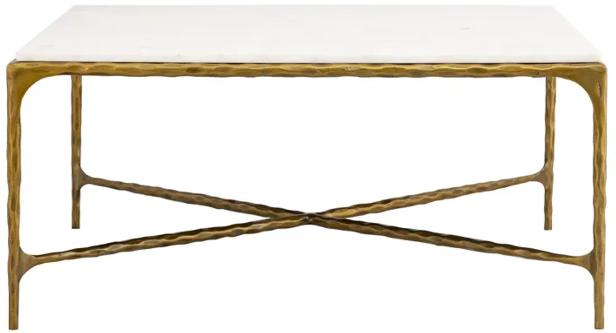 Seville Forged Coffee Table - Antique Brass