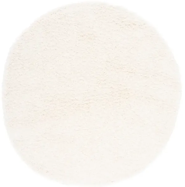 SANTA MONICA SHAG 725 IVORY 3' x 3' Round Round Rug