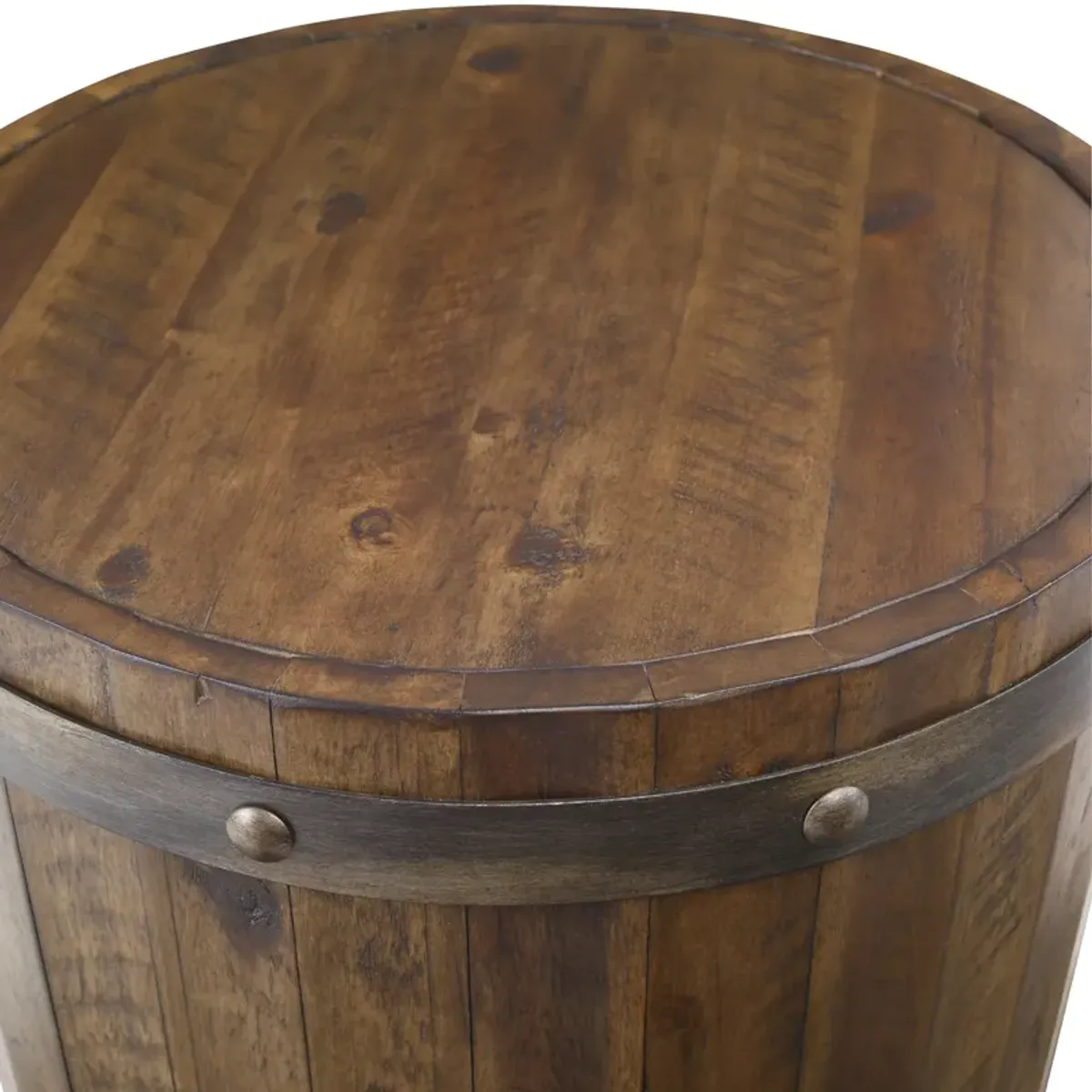 Ceylon Wine Barrel Side Table