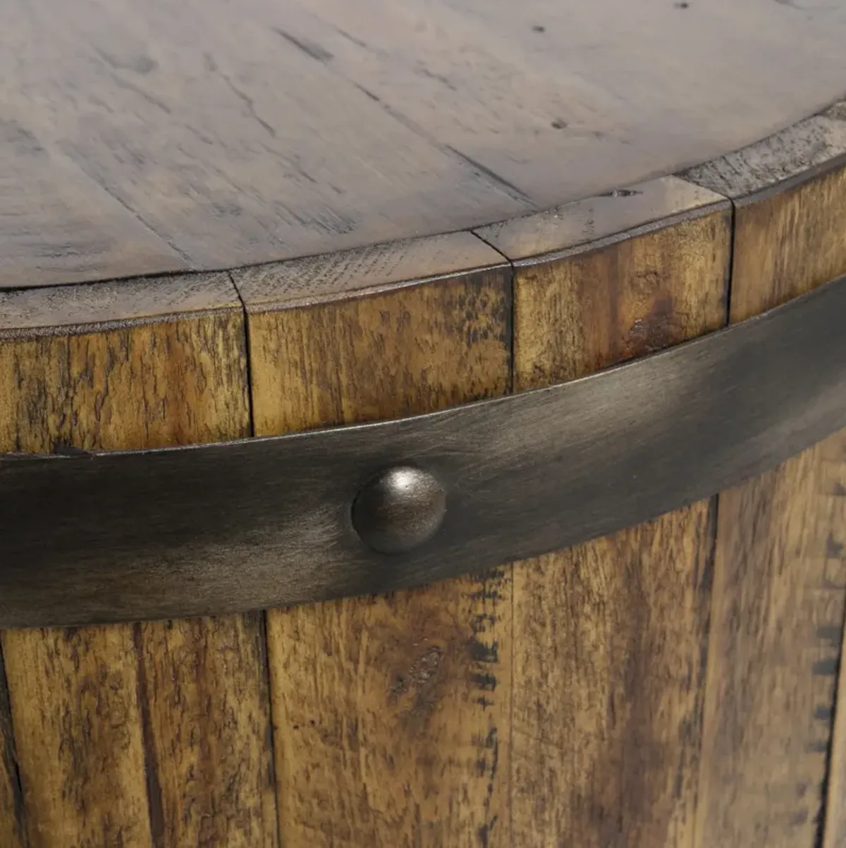 Ceylon Wine Barrel Side Table