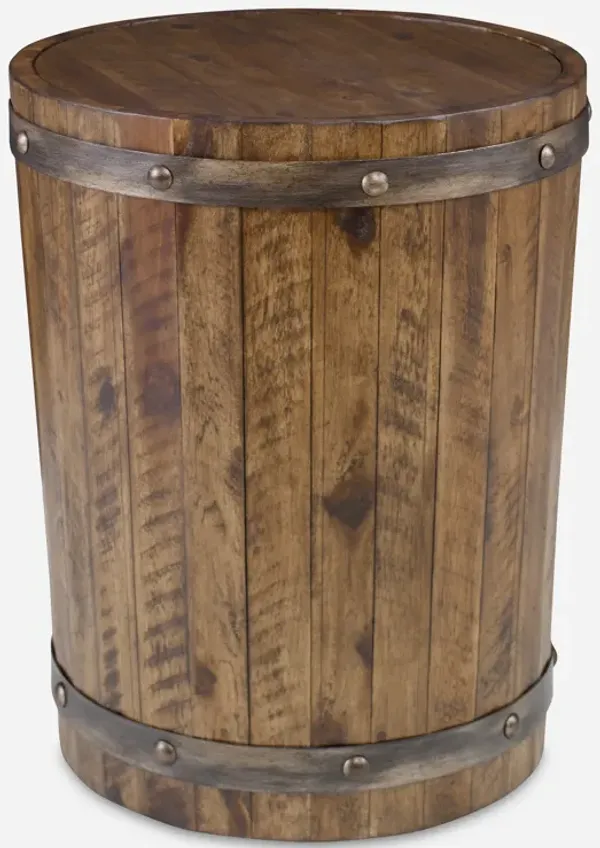 Ceylon Wine Barrel Side Table