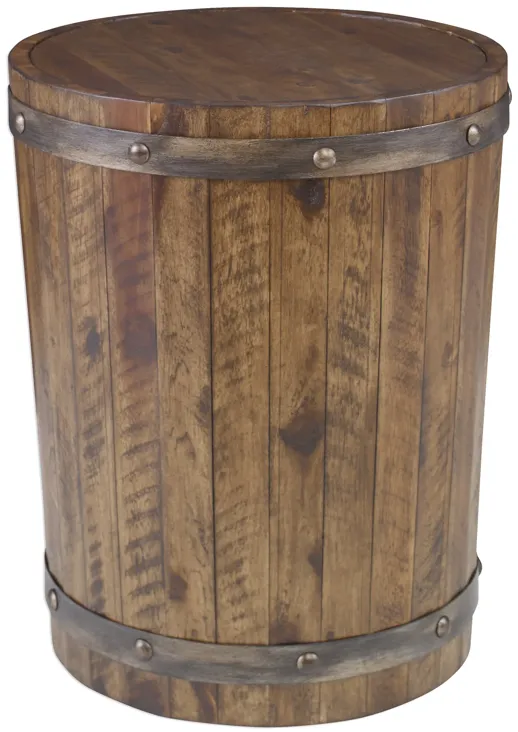 Ceylon Wine Barrel Side Table