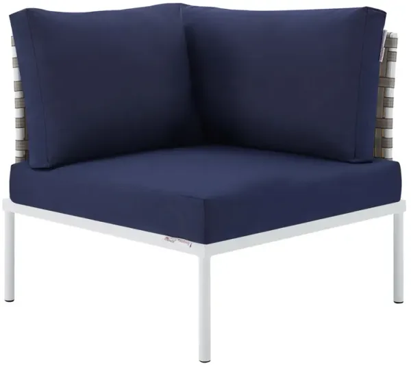 Harmony Sunbrella® Basket Weave Outdoor Patio Aluminum Corner Chair