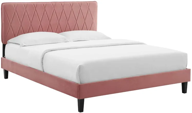 Phillipa Performance Velvet Full Platform Bed