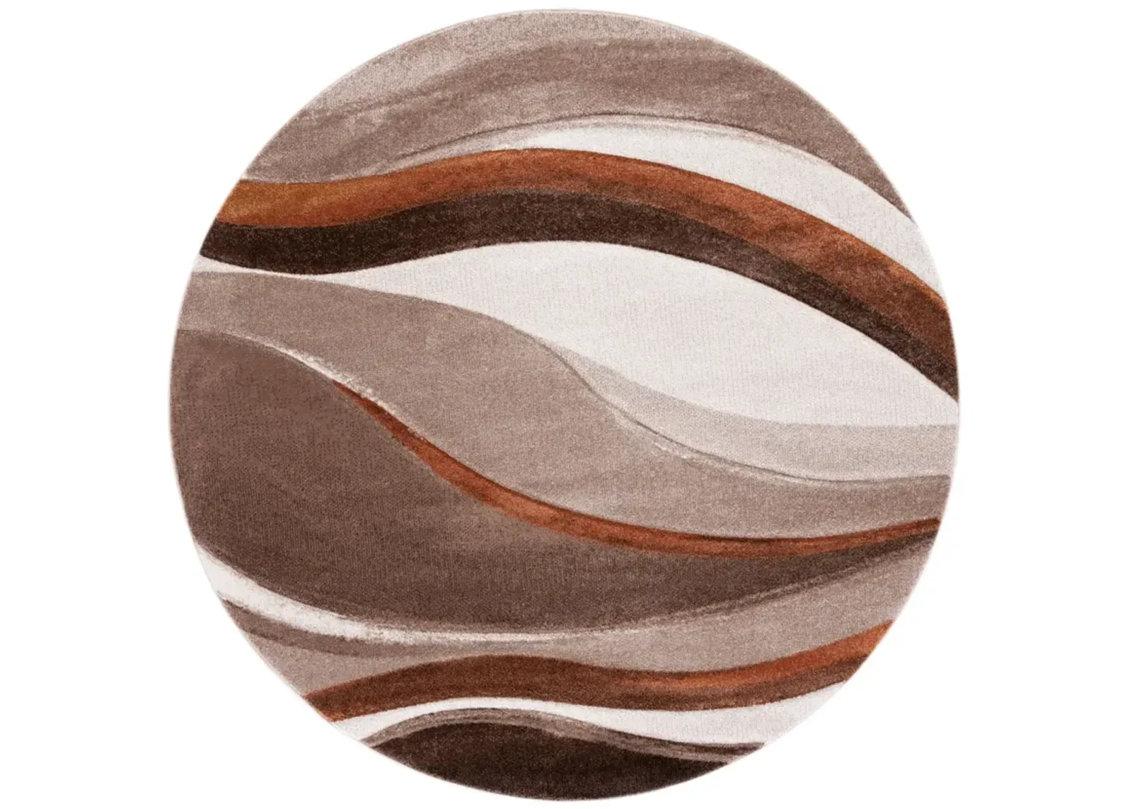 HOLLYWOOD 766 BEIGE  3' x 3' Round Round Rug