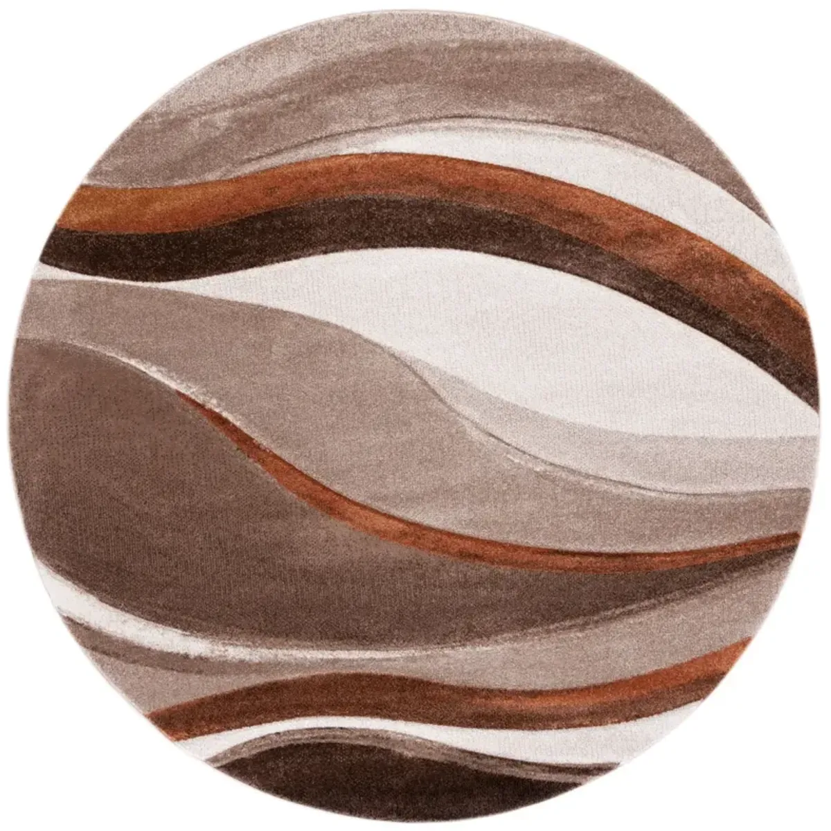 HOLLYWOOD 766 BEIGE  3' x 3' Round Round Rug