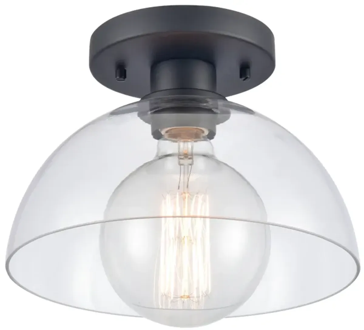 Julian 10'' Wide 1-Light Semi Flush Mount - Matte Black