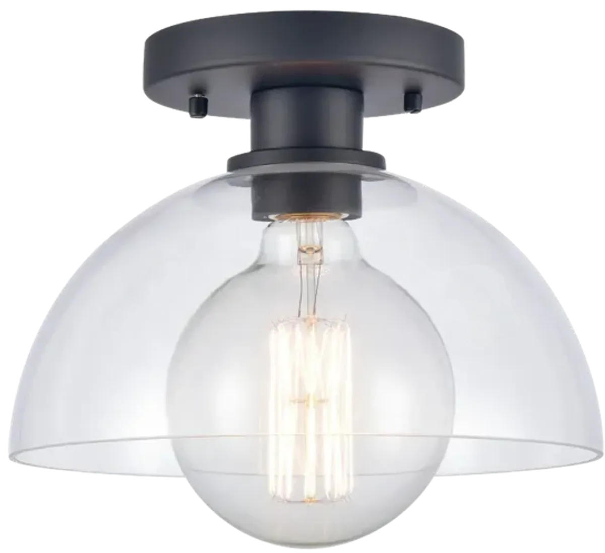 Julian 10'' Wide 1-Light Semi Flush Mount - Matte Black