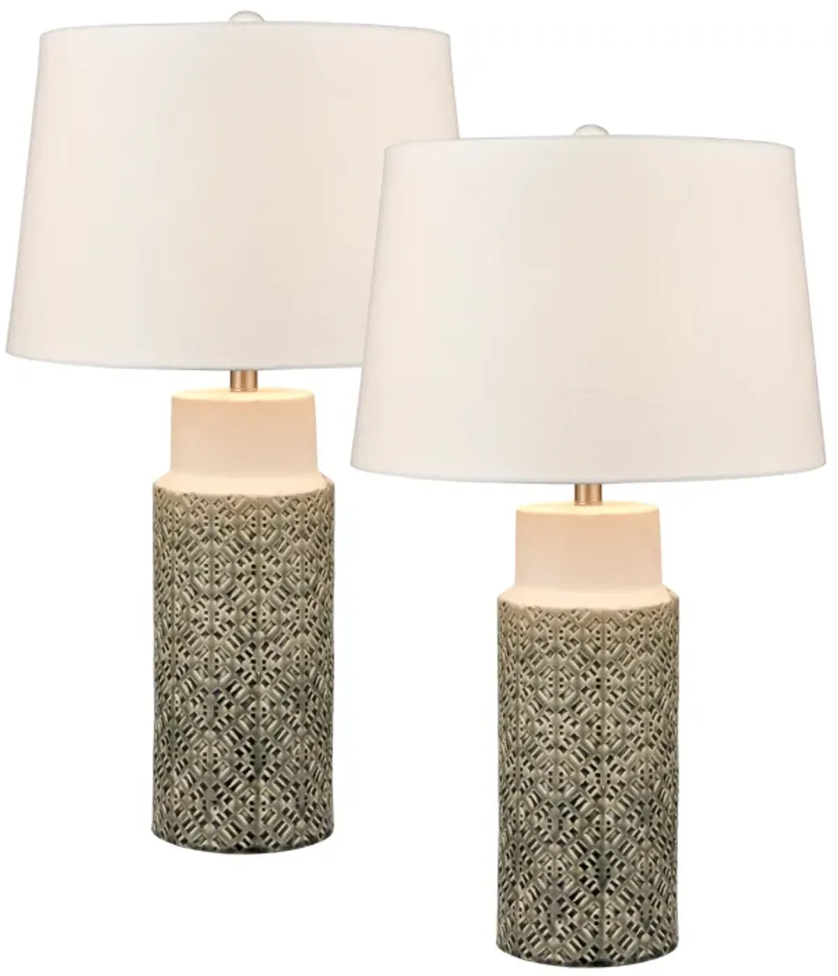 Tula 30'' High 1-Light Table Lamp - Set of 2 Gray