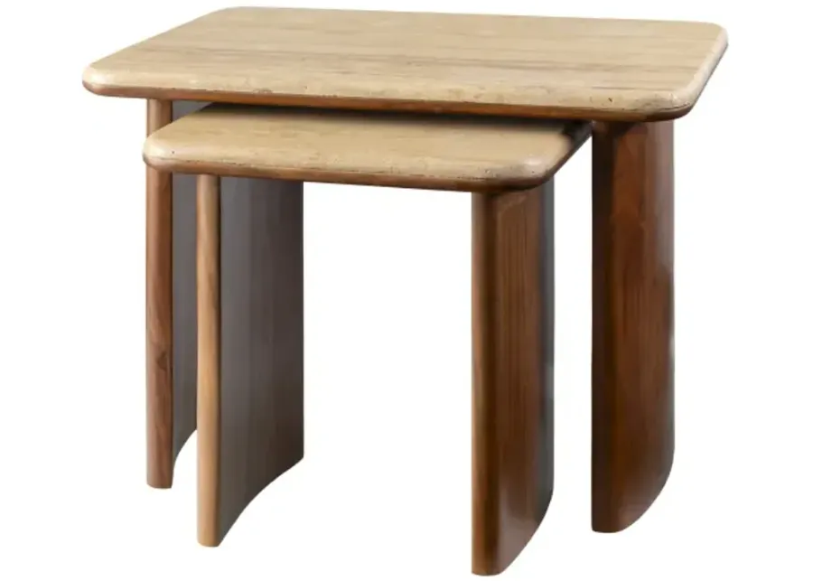 Aluna UAN-001 18"H x 24"W x 16"D,  16"H x 15"W x 12"D End Table