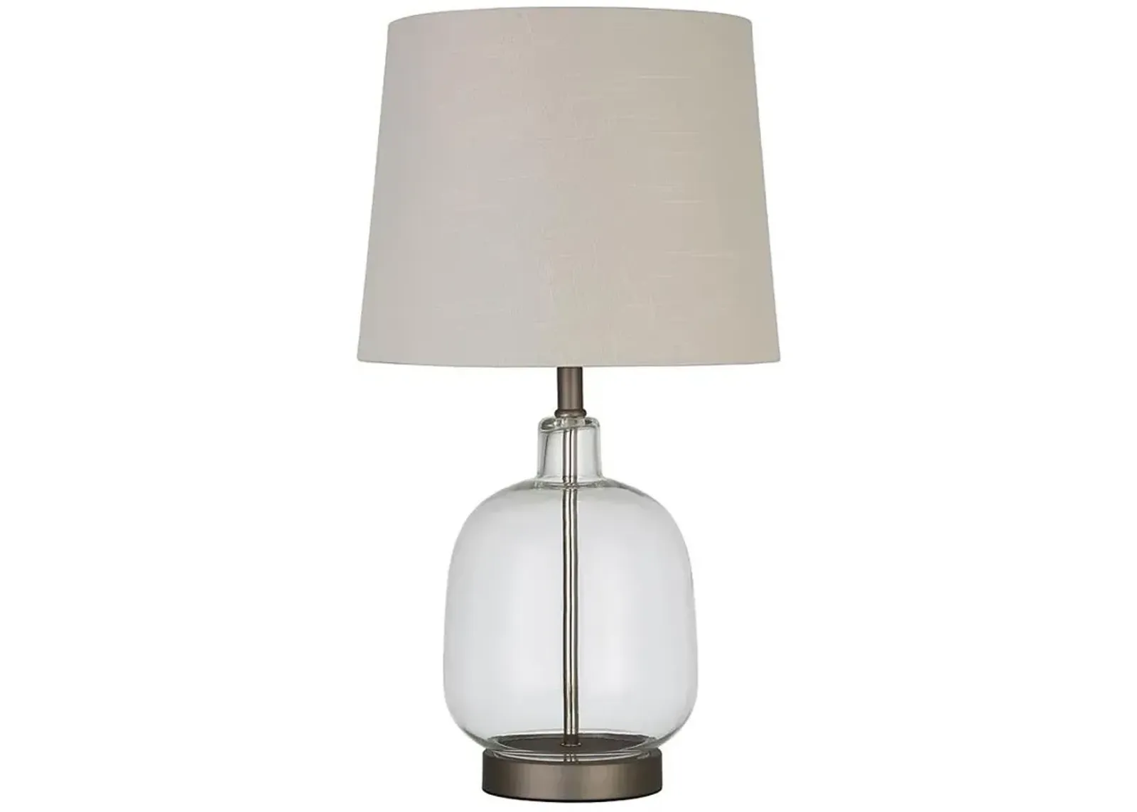 Costner Empire Table Lamp Beige and Clear