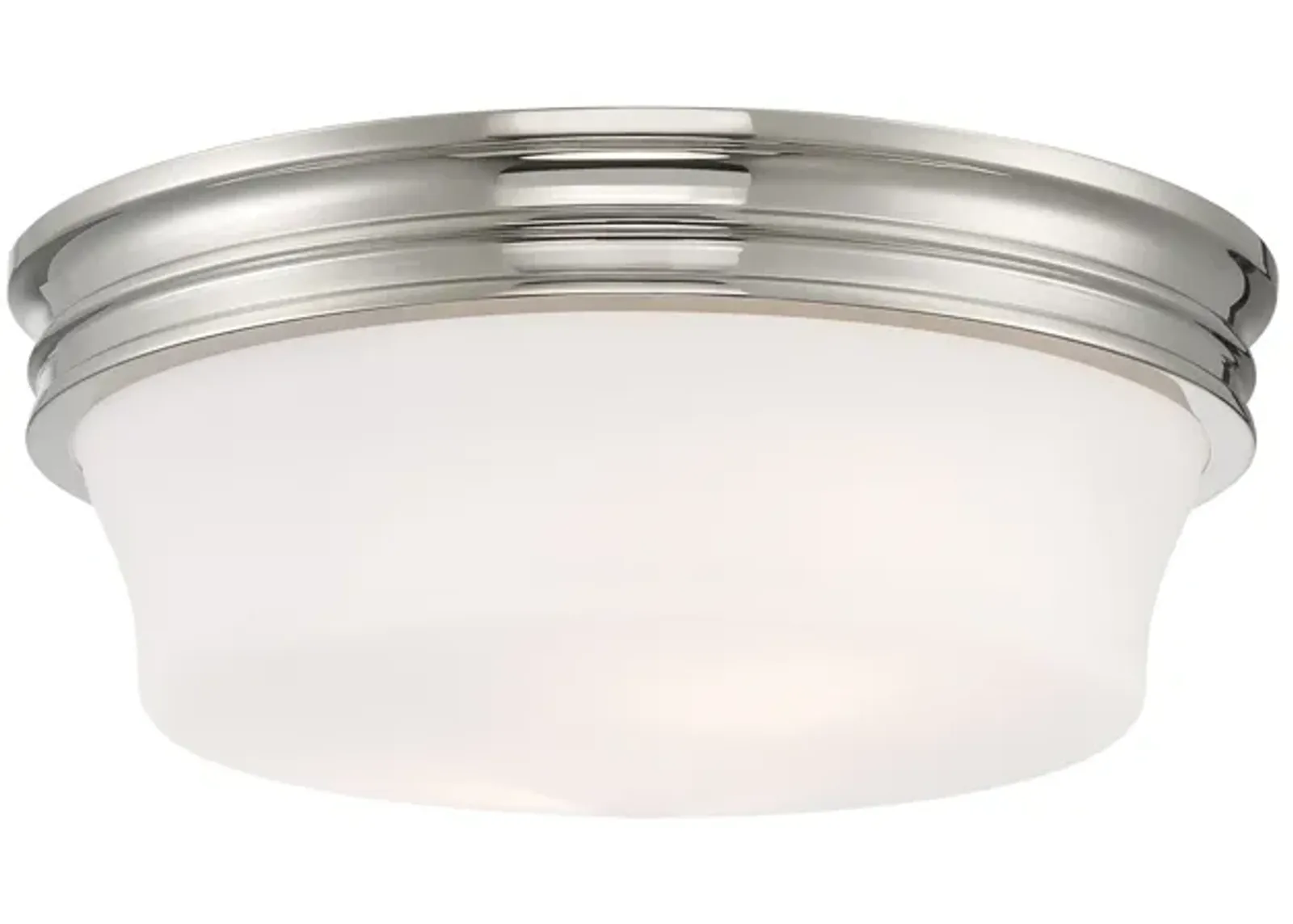 Galen Glass Flush Mount Ceiling Light - Polished Nickel