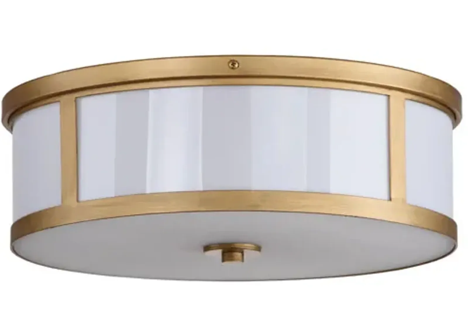 Avery 2 Light Antique Gold 17-Inch Dia Drum Flush Mount