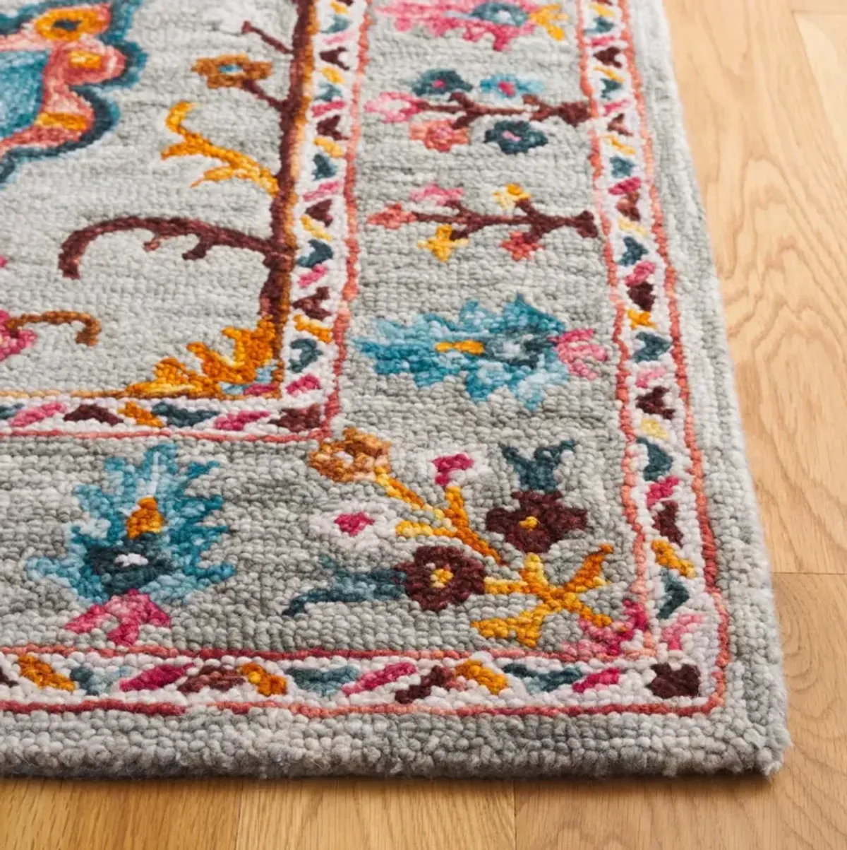 BLOSSOM 685 GREY  5' x 8' Medium Rectangle Rug