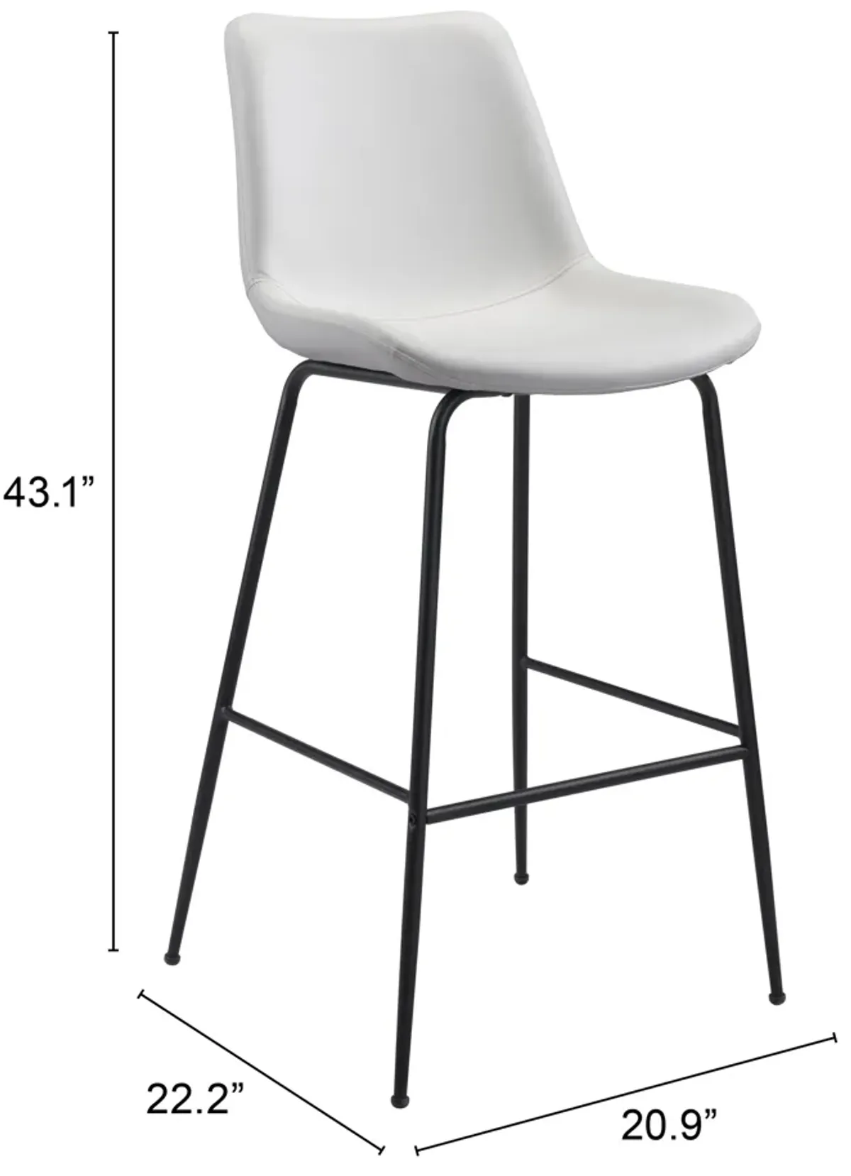 Byron Barstool White