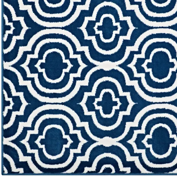 Frame Transitional Moroccan Trellis 8x10 Area Rug
