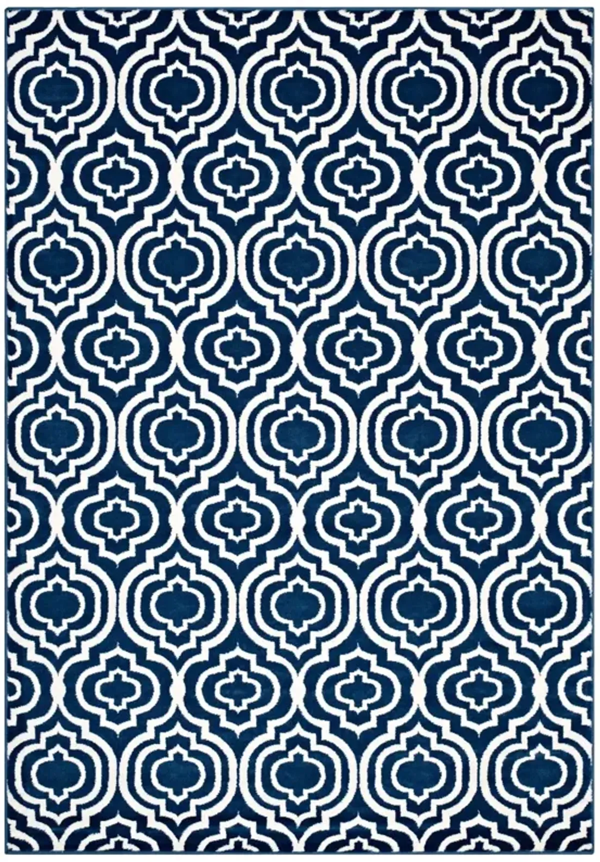 Frame Transitional Moroccan Trellis 8x10 Area Rug