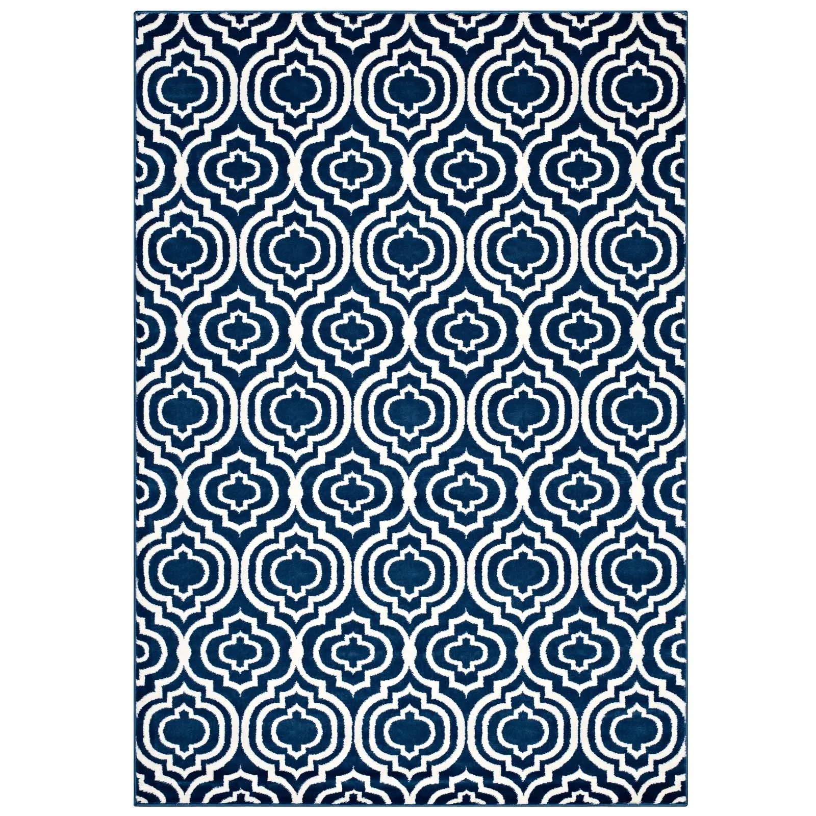 Frame Transitional Moroccan Trellis 8x10 Area Rug